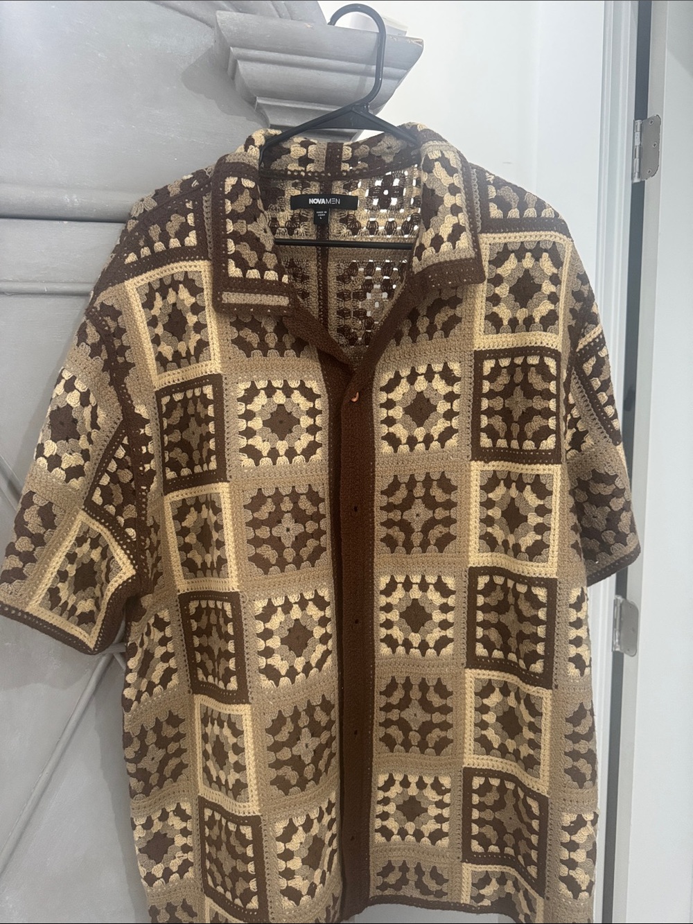 Two Handmade Crochet Cardigan - Black & White Striped - Picture 3 of 3
